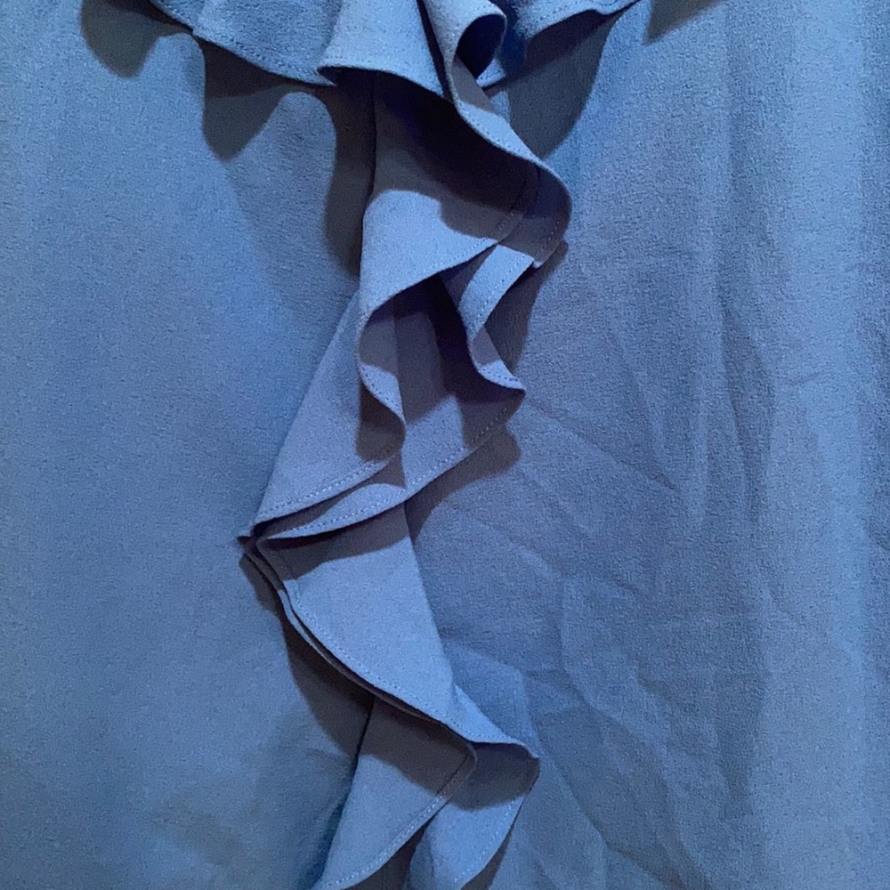 Blue Ruffle Tank - Picture 2 of 4